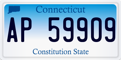 CT license plate AP59909