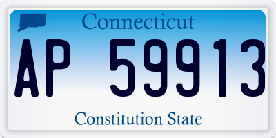 CT license plate AP59913