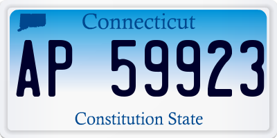CT license plate AP59923
