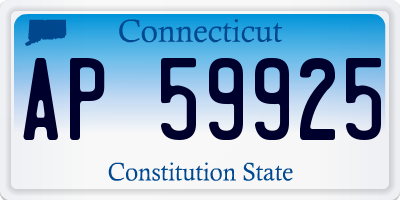 CT license plate AP59925