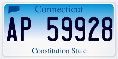 CT license plate AP59928