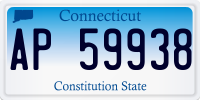 CT license plate AP59938