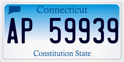 CT license plate AP59939