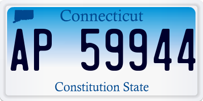 CT license plate AP59944