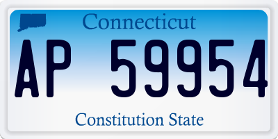 CT license plate AP59954