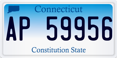 CT license plate AP59956