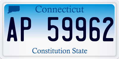 CT license plate AP59962