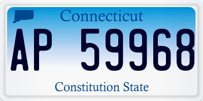 CT license plate AP59968
