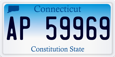 CT license plate AP59969