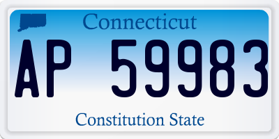 CT license plate AP59983