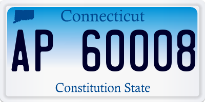 CT license plate AP60008