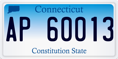 CT license plate AP60013