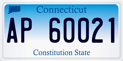 CT license plate AP60021