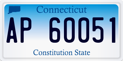 CT license plate AP60051