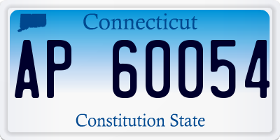CT license plate AP60054