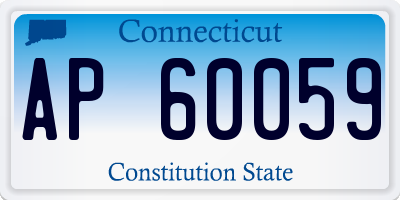 CT license plate AP60059