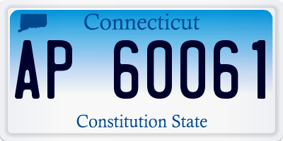 CT license plate AP60061