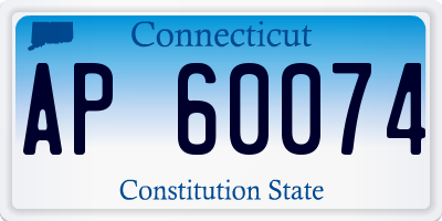 CT license plate AP60074