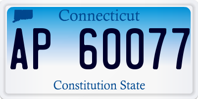 CT license plate AP60077