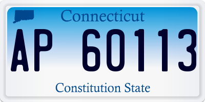 CT license plate AP60113