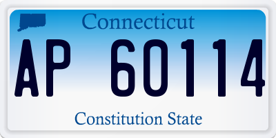 CT license plate AP60114