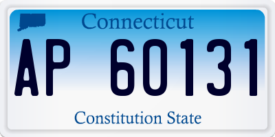 CT license plate AP60131