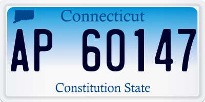 CT license plate AP60147