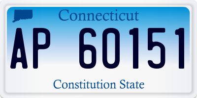 CT license plate AP60151