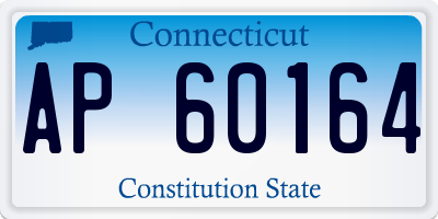 CT license plate AP60164