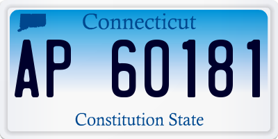 CT license plate AP60181