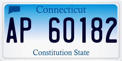 CT license plate AP60182