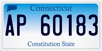 CT license plate AP60183