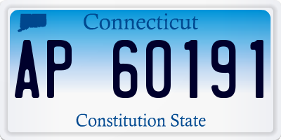 CT license plate AP60191