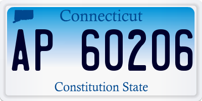 CT license plate AP60206