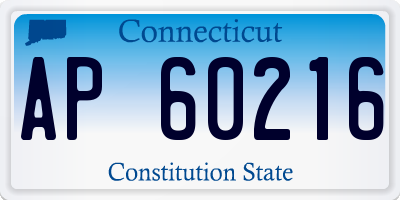 CT license plate AP60216