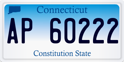 CT license plate AP60222