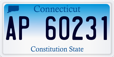 CT license plate AP60231