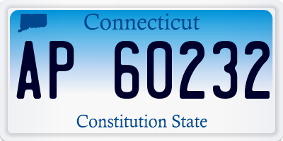 CT license plate AP60232