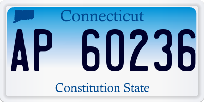 CT license plate AP60236