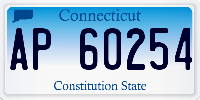 CT license plate AP60254