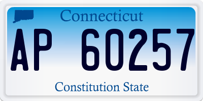 CT license plate AP60257