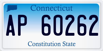 CT license plate AP60262