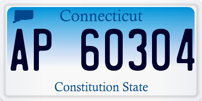 CT license plate AP60304