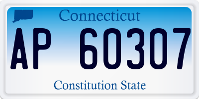CT license plate AP60307
