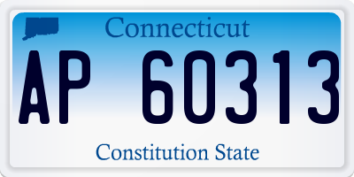 CT license plate AP60313