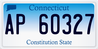 CT license plate AP60327