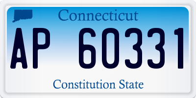 CT license plate AP60331