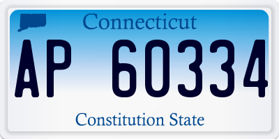 CT license plate AP60334