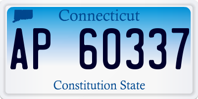 CT license plate AP60337