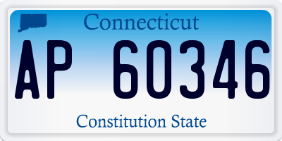CT license plate AP60346